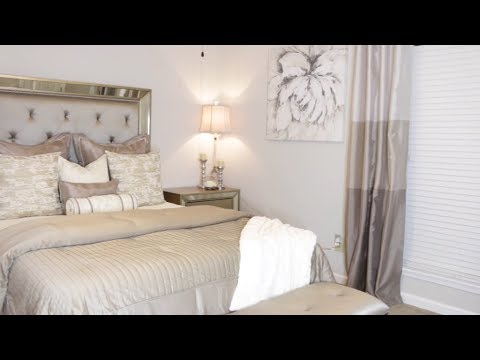SIMPLE GLAM MASTER BEDROOM MAKEOVER| SMALL SPACE DECORATING IDEAS |Decorate with Me